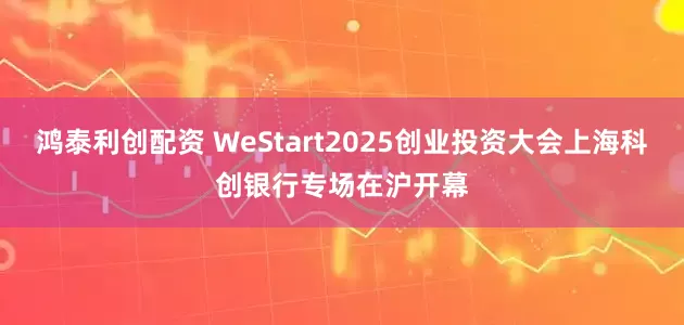 鸿泰利创配资 WeStart2025创业投资大会上海科创银行专场在沪开幕